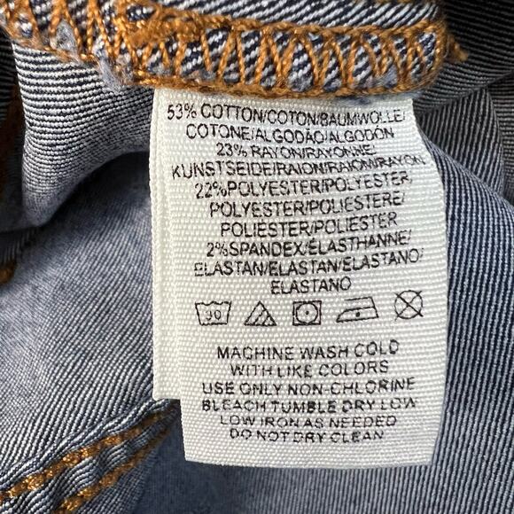 Free People Jeans Women's 28 (6) Blue Skinny Ankle Patch Pocket Preppy Normcore - Picture 14 of 14